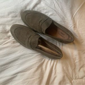 Clarks Trish Rose loafer, dark olive suede